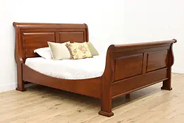 Traditional Vintage Cherry King Size Sleigh Bed, Sligh #49724