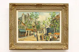 Montmartre Paris Vintage Original Oil Painting Blondin 24.5" #49856